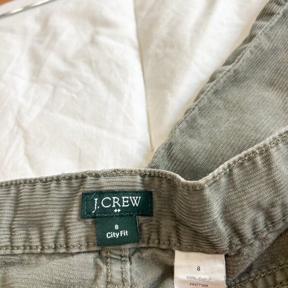 J.Crew City Fit Bootcut Corduroy Pants Olive Green Women’s Size 8 - Picture 7 of 8